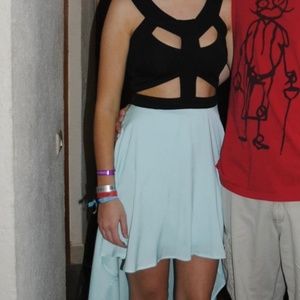 Cutout high low dress